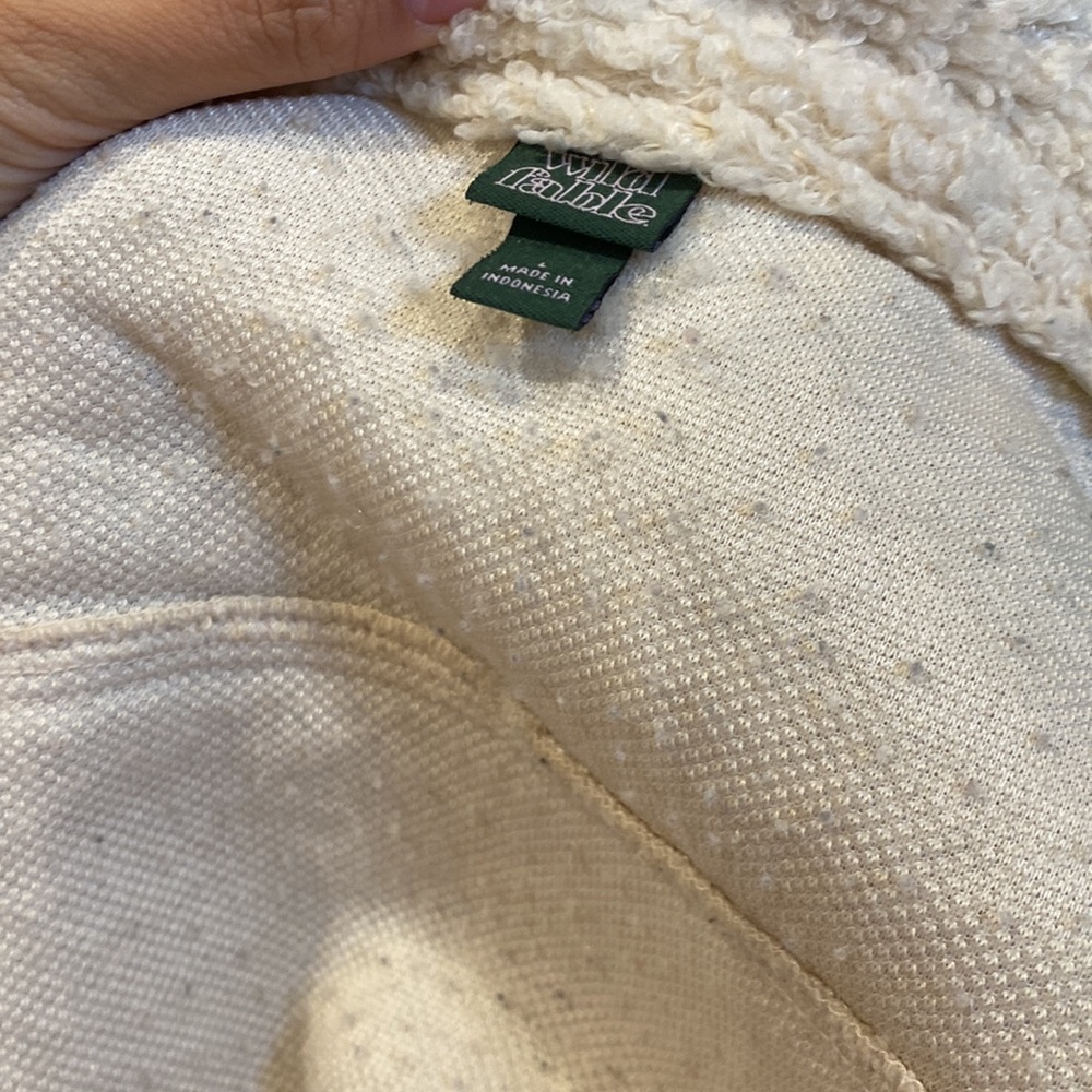 Wild Fable Fuzzy Oatmeal Cream Shacket Sold Out - Picture 8 of 8